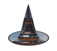 bndga Paris Eiffel Tower Print Adults Carnival Party Hat Seasonal Festive Headwear Themed Cosplay Events Accessory