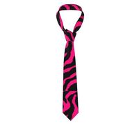 Bndga Zebra Tiger Leopard Pink Print Men'S Tie For Business Weddings And Formal Events Casual Special Occasion Necktie