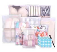 Bnditeu Reusable No Holes Ziplock Bags, Round Sticker 30pcs 3pcs 1pcs