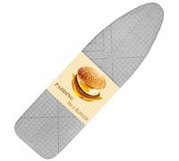 BNDX Ironing Board Cover Standard Size 4 Layers Thick Padding with 2" Elastic, Stain Resistant & Durable Scorch, 2 Buckle Type Click-to-Close for Smooth Iron and Easy Installation, French Curve