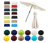 Bnehwogu Umbrella Replacement Parasol Canopy, 2.0/2.3/2.5/2.7/3.0/3.5m Cantilever parasol Replacement Canopy 6/8 Ribs Waterproof Outdoor Patio Umbrella for Yard Beach Garden Market Beach Umbrella