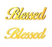 Bnesi Blessed Sign Decor Blessed Letter Table Sign Farmhouse Decor Blessed Table Standing Art Rustic Wooden Blessed Decor for Wedding Graduation Party Thanksgiving Day or First Communion Christening