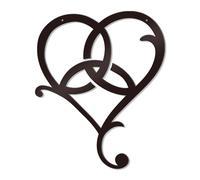 Bnesi Infinity Heart Metal Wall Art Love Signs for Home Decor Black Wall Decor Above Bed Wall Decor Minimalist Wall Art for Living Room Bedroom Bathroom Kitchen (Style L)