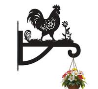Bnesi Rooster Decor Chicken Decor for Chicken Coop Accessories Coop Decoration as Plant Hangers Outdoor Durable Metal Art for Farmhouse Backyard Patio Garden Chicken Lovers Gift (Rooster)