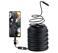 BNEZZ Borescopes 15m 20m USB Endoscope,Inspection Camera Borescope 3 In 1 HD 2 MP 8mm Waterproof Snake Camera Pipe Drain With 8 Adjustable Led Light For,Computer,phone,Windows,Tablet,PC