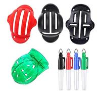 BNFGD 8Pcs Golf Ball Markers,Golf Accessories with 4 Pack Golf Ball Liner Template and 4 Pieces Golf Ball Marker,Which Suitable for Men Women Outdoor Golf Training.