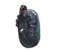BNfthRT Natural Ice Species Obsidian Guan Gong Pendant Men Necklace