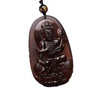 BNfthRT Natural Ice Species Obsidian Pu Yin Bodhisattva Pendant Necklace