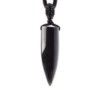 BNfthRT Natural Obsidian Pendant Necklace Men and women