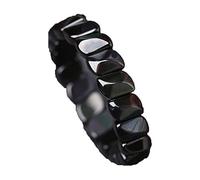 BNfthRT Trend Design Rainbow Eye Black Obsidian Bracelets Fine Caving Shape Polishing Hand Row Energy Stone Bracelet