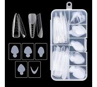 BNG 108 Pcs French Nail Forms Sticker with 2 * 24 Dual Forms Duet System Silicone Nail Forma Pads 5 * 12 Stickers, Soft Reusable Stencil Dual Form Extension for French Manicure, Mold C