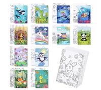 BNG 12 Packs Animal Pre Drawn Canvas to Paint, Animals Pre Printed Canva for Painting, Pre Stretched Canvas Outline Painting Boards for Beginners, Students, Party Favors(5 * 7in)