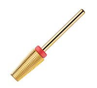 BNG 5 in 1 Carbide Nail Drill Bit Fast Remove Acrylic Nails Professional 3/32" Electric Nail Drill Tungsten Steel Bits Manicure Pedicure Professional Salon Tool(Fine, Gold)