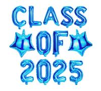 bng-bng Blue Class of 2025 Balloons,Graduation 2025 Foil Balloons 16inch,Class of 2025 Banner for 2025 Graduation Party Decorations Decorations