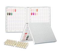 BNG Display Book: 120 Colors Color Chart, Professional Gel Polish & False Nails Tips for Salon Nail Art Showing, White Leather Binding