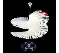 BNG Nail Color Wheel Display - 120pc Nail Display Tips, Fan-Shape Sticks, Color Chart Board Salon Tool with Stand