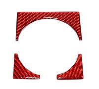 BNGDFDGH Compatible With Hummer H3 2005-2009 Car Rear Cup Holder Panel Decoration Sticker Soft Carbon Fiber Interior Accessories(Red)