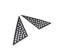 BNGDFDGH Compatible With SEAT Leon MK2 2008-2012 Aluminum Alloy Black Car Rearview Mirror Side Triangle Glass Protective Plate Accessories