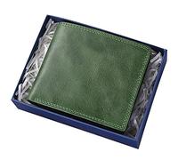 BNGFSDF Wallet, A Short, Soft Leather Wallet with a Clasp, Presented in a Gift Box(Grün)