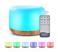 BNGXR Aroma Diffuser, 300 ml Aroma Diffuser Humidifier with Timer, Ultrasonic Aromatherapy Diffuser with 7 Colours LED, Humidifier Ultrasonic for Bedroom