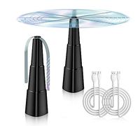 BNGXR Fly Fans for Tables, 2 Pack Rechargeable Portable Fly Repellent Fan Spinner with Hanging Hook for Outdoor, Restaurant, Picnic, Party, Kitchen