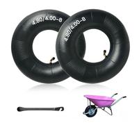 BNGXR Wheelbarrow Inner Tube, 2 pieces 4.80/4.00-8 Replacement Inner Tubes with Standard Bent Valve, Fits 15.5" Wheelbarrow Tire Replacement Inner Tubes for Lawn Mowers, Hand Trucks, Trolleys