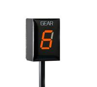 BNHIOPP Digital Gear Indicator Compatible With VFR800 2006 2007 2008 2009 2010 2011 2012 2013 Motorcycle Gear Indicator, 6 For Speed Digital Gear Display Assembly, Waterproof, ECU Plug Mount(Orange)
