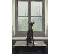 BNHKM DIY 5D Diamond Painting Kit Whippet Dog Full Drill Crystal Embroidery Cross Stitch Craft Rhinestone Crystal Home Wall Decor