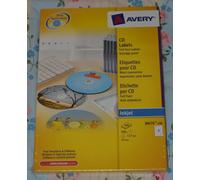 Avery J8676-25 Self-Adhesive Full Face CD Labels, 2 Labels Per A4 Sheet