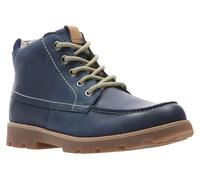 BNIB Clarks Boys Comet Moon Navy Leather Air Spring Boots