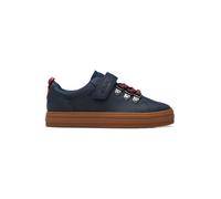 BNIB Clarks Boys NOVA BAR K Navy Blue Leather Trainers