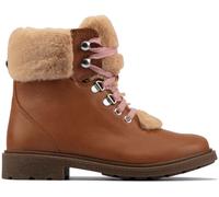 BNIB Clarks Girls ASTROL HIKER K Tan Leather Boots