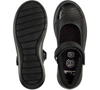 BNIB Clarks Girls ETCH BEAM Toddler Black Leather School Shoes