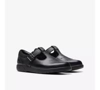 Clarks Girl's Jazzy Tap K Girls School Shoes - Black - Size: 8.5/F (Standard)