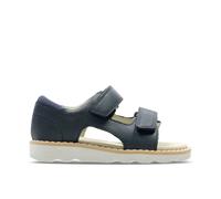 BNIB Clarks Toddler Boys CROWN ROOT Navy Leather Air Spring Sandals