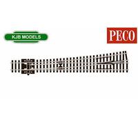 BNIB N Gauge PECO SL-E389 L/H Point Large Radius Turnout - Code 80 ELECTROFROG
