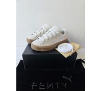 BNIB Puma x Fenty Creeper Phatty Nubuck Trainers Warm White Puma Gold Gum UK 5.5