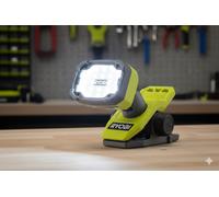 RYOBI 4V USB Lithium Clip Lamp - 3 intensities: 750/250/75 Lumens - Head can be rotated up/Down & Right/Left - Compatible Link System - Sold Without Battery - RLC4-0