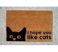 bnil I Hope You Like Cats Doormat | Funny Welcome Mat | 18x30 Inch | Multi-colored
