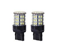 Bnineteenteam 1 Pair Car Turn Signal Bulb, 7443 64-SMD White 6000K Reverse Brake Stop Tail LED Bulb Light