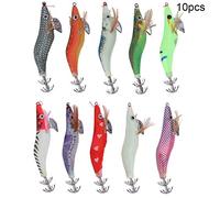 Bnineteenteam 10Pcs Luminous Shrimp Shape Lure Glowing Shrimp Bait Lifelike Luminous Fishing Lure 3 Sizes with Real Swimming Posture for Fishing Enthusiasts (2.5#10pcs box)