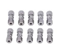 Bnineteenteam 10Pcs Plated Copper Brake Pipe Connector Adapter, 4.75mm Dia Tube, Easy to Install, Suitable for Regular Inverted Flare, Double Flare Sizes