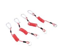 Bnineteenteam 4FT Breakaway Trailer Cable, Stainless Steel Spring Coiled Wire with Sturdy Ground Clamp, for RV Trailer Emergency Safety Towing Accessories