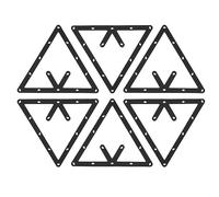 Bnineteenteam Billiard Rack Pool Ball Holder Triangle Ball Rack 6Pcs Set Protects Table Cloth No More Knocking for 8-Ball 9-Ball 10-Ball Pool Games with Black Film Material