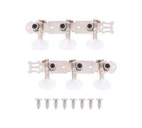 Bnineteenteam Classical Guitar String Tuning Peg 3L + 3R, Silver Guitar String Tuners Machine Heads Musical Instrument Accessories Acoustic Guitar Machine Tuning Heads