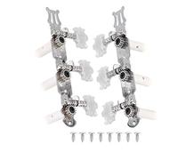 Bnineteenteam Classical Guitar Tuners, Durable and Easy to Install, Machine Heads, Silver, for Classical, Folk, and Acoustic Guitarists, Stage, Studio, or Home Practice