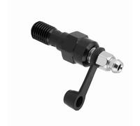 Bnineteenteam Durable Aluminum M10x1.25mm Banjo Screw/Fastener Bleed Screw Nipple with Dust Cap for Motorcycle Brake Caliper, Easy Bleeding for Air Locks, Front or Rear Brake Line (Black)