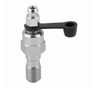 Bnineteenteam Durable Aluminum M10x1.25mm Banjo Screw/Fastener Bleed Screw Nipple with Dust Cap for Motorcycle Brake Caliper, Easy Bleeding for Air Locks, Front or Rear Brake Line (Silver)