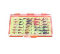 Bnineteenteam Fly Fishing Fly Assortment, Lifelike Artificial Lures with ABS PP Box, for Trout Bass Salmon Grayling in Rivers Lakes Streams (81122C30(30pcs))