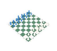 Bnineteenteam Foldable PU Folding International Chess Set, Portable Chess Board Game for Home, Travel, Competition